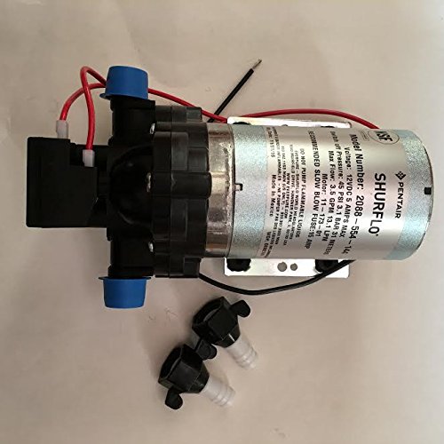 Shurflo RV Water Pump with 2 Shurflo 1/2" Swivel Fittings Concession