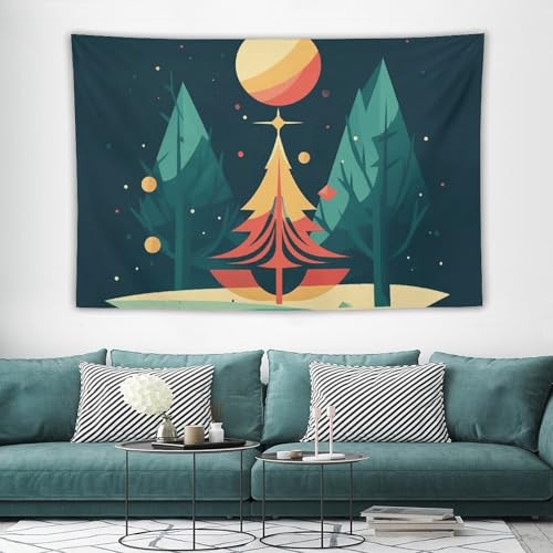 Tapisserie murale de Noël légère pour habiller un mur vide sans percer