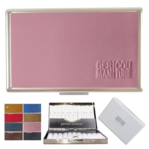 GC Estuche de metal precioso original compatible con Iqos Heets - pitillera/Estuche Heets de acero inoxidable con cuero genuino