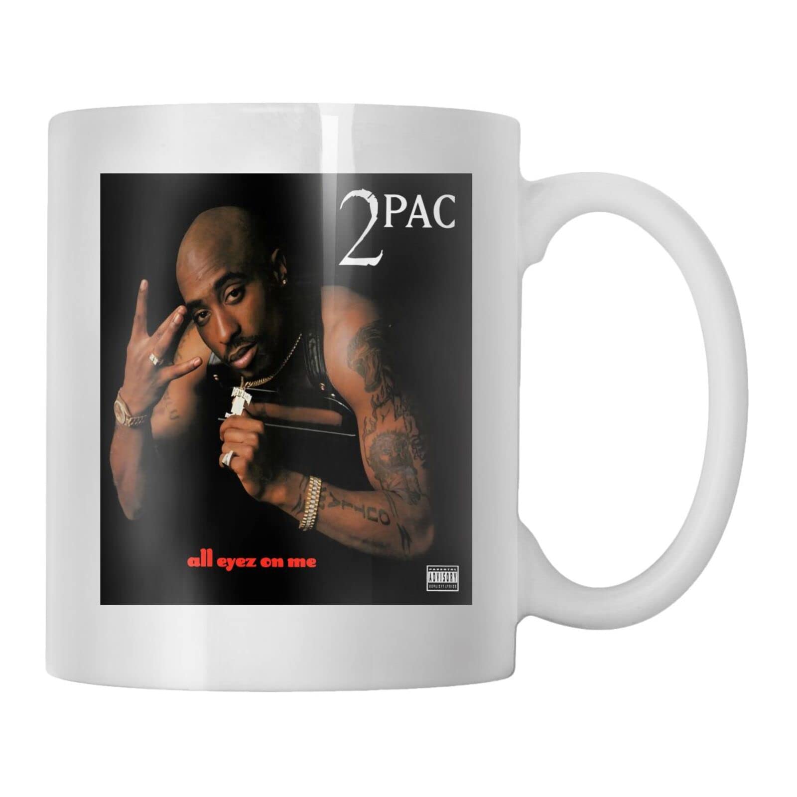 VOLTX DESIGN - Printed Tupac 2Pac All Eyez On Me 2394 Ceramic Coffee Mug (330ml)