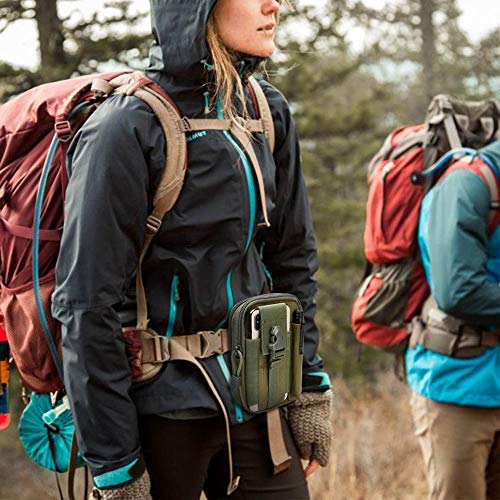 flintronic® Tactical Waist Bag / Military Compact Belt Bag / Multi-Functional Bum Bag with Carabiner for Camping, Hiking, Cycling, Climbing and Travelling, m - Image 7