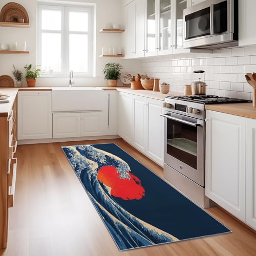 Tapis ukiyo-e vagues géantes pour sublimer votre descente de lit - 4