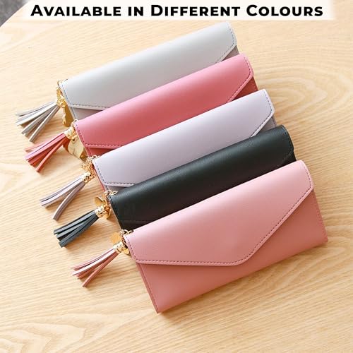 Image of Kraptick Women's Wallet -Stylish and Compact Purse Clutch Wallet for Women, Stylish Card Coin Holder, Debit Card Holder, Money Organizer and Travel Wallet with 13 Slots (Light Purple)