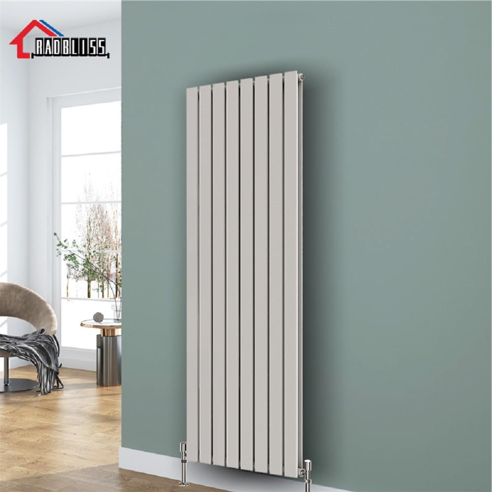 Radbliss Vertical Flat Panel Design Radiator 1600x544mm White Double Tall RAD Central Heating