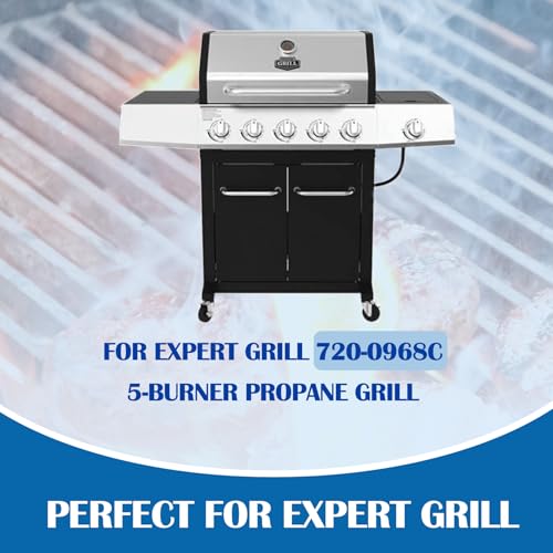 Image of SafBbcue Grill Replacement Parts for Expert Grill 5 Burner 720-0968 Parts, Cooking Grates and Heat Plates for Expert Nexgrill 720-0968C Replacement Parts 5 Burner, Grid & Heat Shield for Expert Grill
