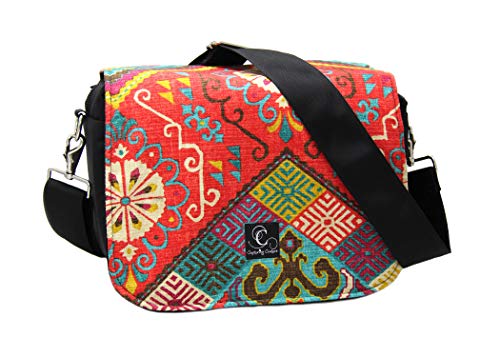 Capturing Couture Perfect Size Camera Bag with Style Change Flap | Change Out in Seconds | DSLR or Mirrorless |Lots of Pockets | Stylish & Protects Your Camera | Changeable | Moonshine
