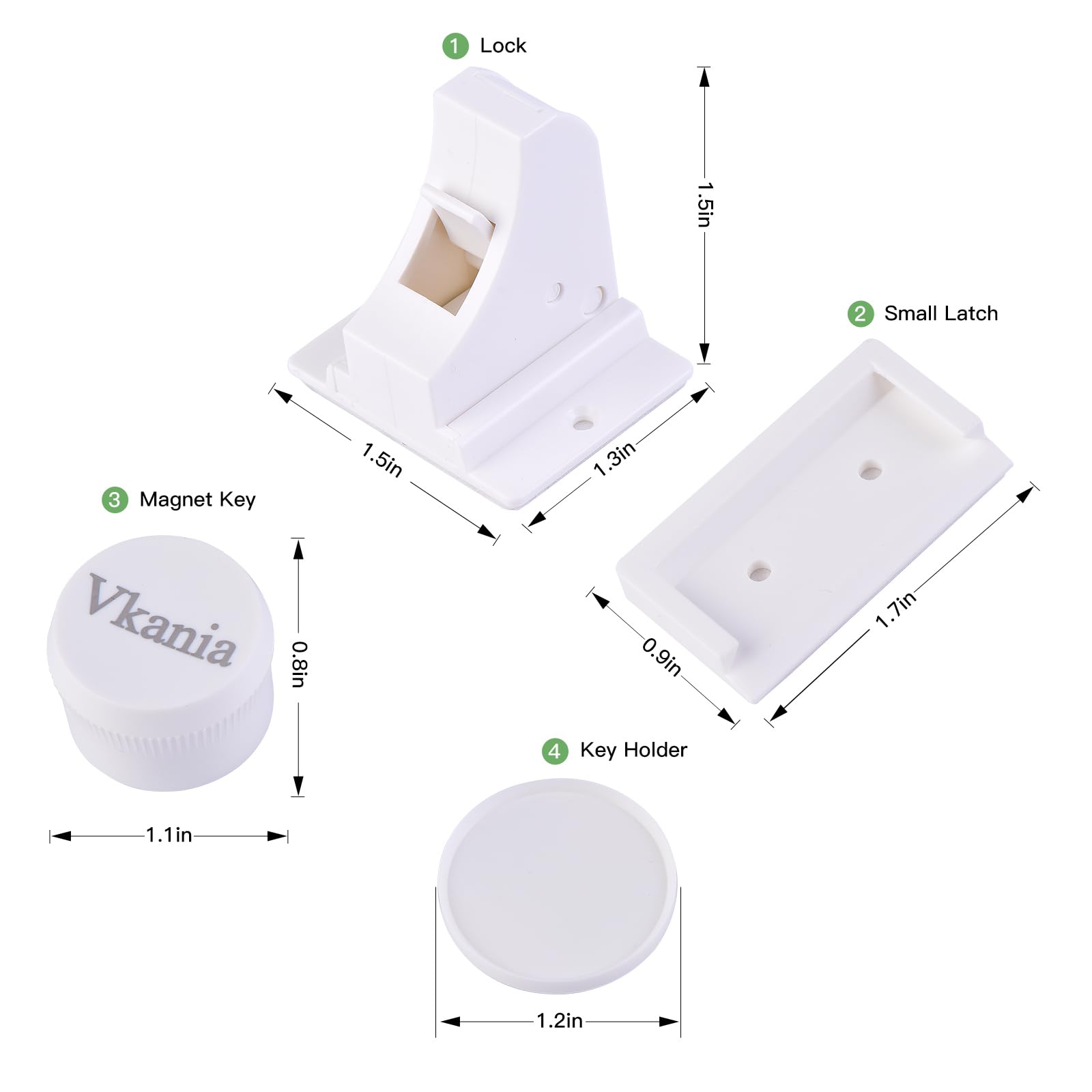 Magnetische Schrankschlösser, Kindersicherung, 32 Stück | Babysichere Kleberiegel für Küchenschränke & Schubladen, ohne Bohren, einfache Installation (32 Schlösser + 4 Schlüssel)