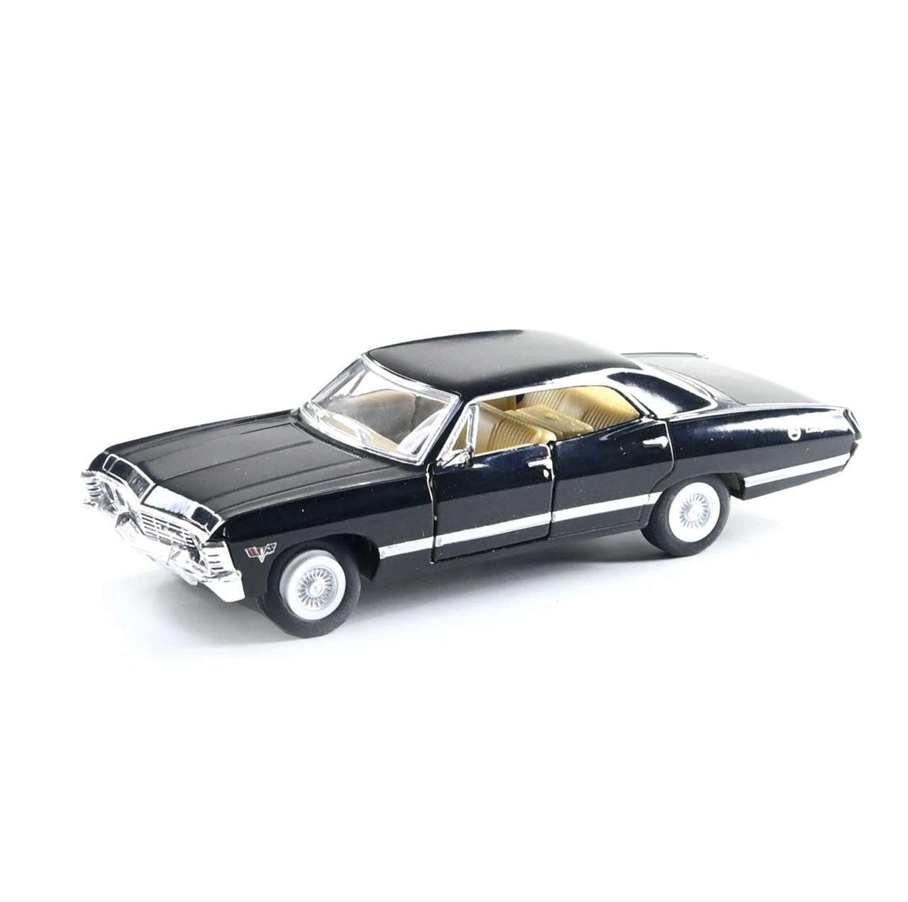 ミニカー 1967 Chevrolet impala Amazon.com: Kinsmart Jet Black 1967 Chevy Impala 4 Door Hardtop 1