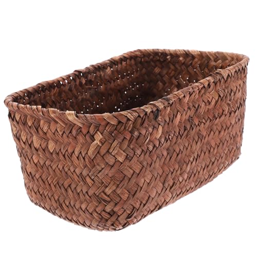 SOLUSTRE 1pc Seaweed Basket Large Woven Storage Basket for Fruit Decorative Kitchen Use No Paint No Staining Seagrass Retro Style