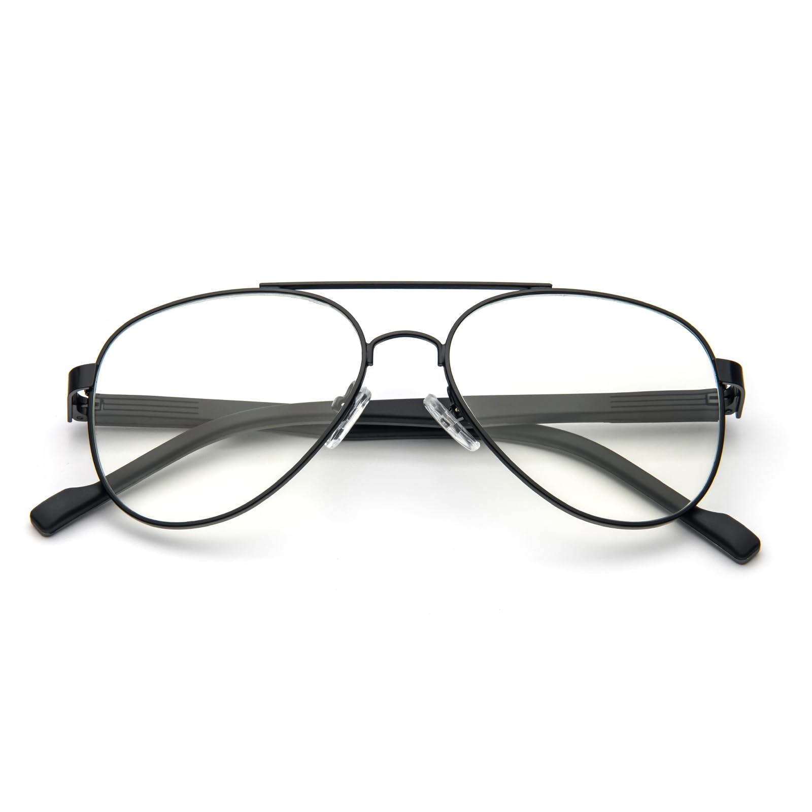 KoKoBin Vintage Metal Frame Reading Glasses Aviator Toad Frame Lens Anti Blue Light women Men Computer Reader (Black, 2) - Image 3