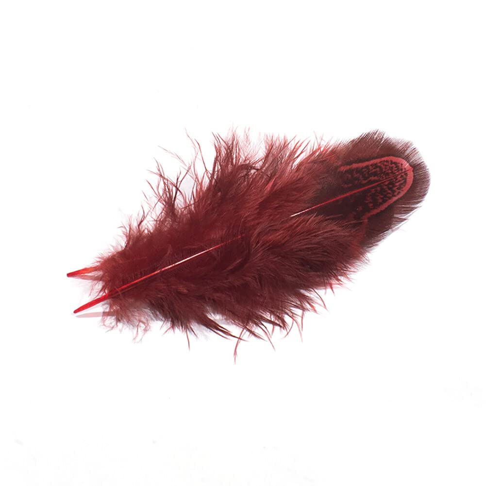 100 Piume Di Faraona Naturali Colorate - 5 Cm - Rosse, Viola, Blu, Rosa - Per Artigianato, Fai Da Te, Costumi E Cappelli - 2