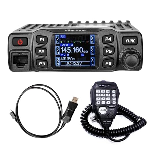 AnyTone AT-778UVII Transceiver Mobile Radio Dual Band 25W VHF/UHF VOX Vehicle Car Radio w/Cable