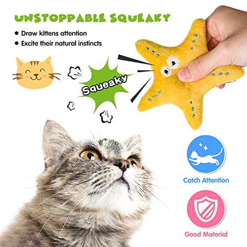 Catnip Toys For Indoor Cats, 12 Pack Crinkle Interactive Cat Toy, Cat Chew Toy For Aggressive Chewers Bite Resistant, Squeaky Catnip Cat Toys Rattle Plush Stuffed Pet Toys, Relieve Stress Kitten Toys #TOP4