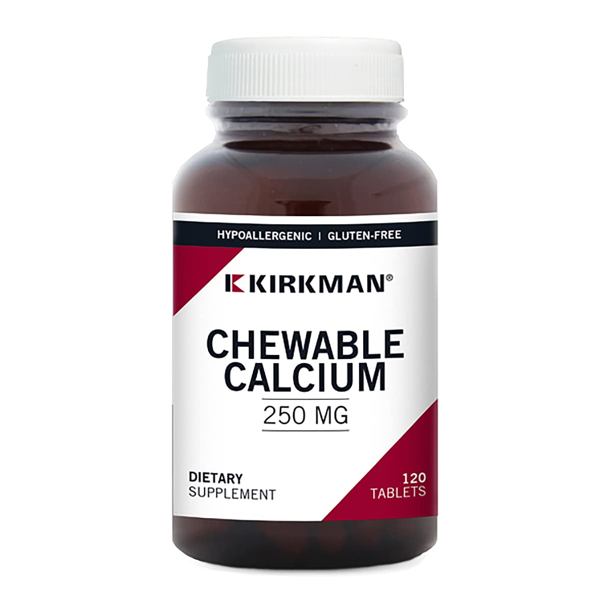 Kirkman Calcium 250 Mg With Vitamin D 3 Chewable Tablets Supports Healthy Bones And Teeth Free Of Common Allergens Gluten Casein Free Tested For More Than 950 Environmental Contaminants 120