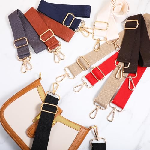 Image of cobee 8 Pcs Wide Purse Straps Replacement, Solid Color Crossbody Bag Straps Set Adjustable Shoulder Handbag Strap for Women