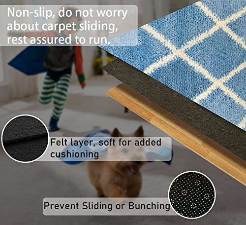 Non Slip Rug Pad Grippers - 9X12 Feet 1/3" Thick Dual Surface, Reduce Noise Area Runner Carpet Mat For Hardwood Floor Or Tile Floors, Super Strong Grip, Provides Protection And Cushion #TOP2