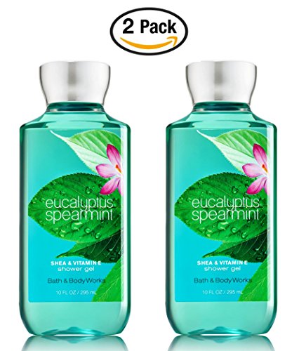 Bath & Body Works Eucalyptus Spearmint Shower Gel - Pack of 2 -Aromatherapy Body Wash in Signature Eucalyptus Spearmint scent