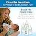 Dr. Brown’s Level T Narrow Baby Bottle Nipple, Slower Flow Rate for Infants, 100% Silicone Bottle Nipple, BPA Free, 0m+ – 6-Pack