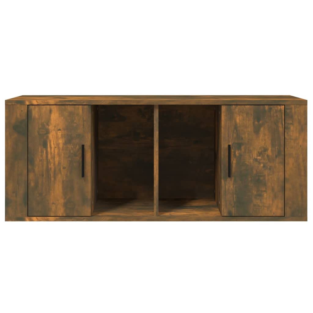 vidaXL Mobile TV Rovere Fumo 100x35x40 cm in Legno Multistrato