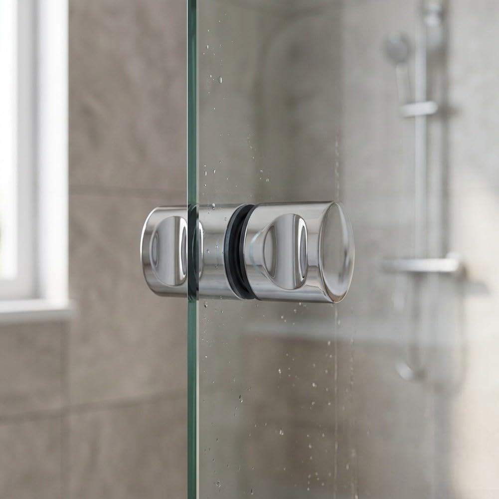 para Tirador para Ducha Ergonómico Aluminio Plateado 3 Pzs