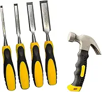 Kit Jogo 4 Formao Para Madeira Mini Martelo de Unha Profissional