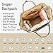 ORANIFUL Diaper Bag Backpack for Mom Waterproof Baby Nappy Bags Insulated Bottle Pockets Large Multi-functional Travel Back Pack Built-in USB Charging Port with Changing Pad & Stroller Straps (Black)