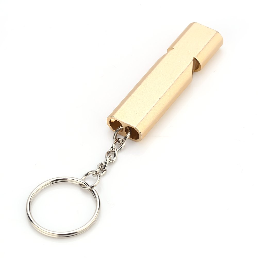 Emergency Whistle, Lightweight Survival Whistle, Camping for Outdoor Sporting Events Boating Hiking (Gold)