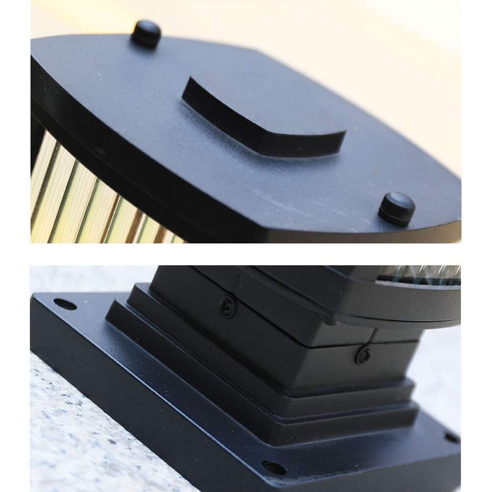 Farola Exterior Para Valla Poste De Luz Exterior De Aluminio Y Vidrio, E27, Resistente Al Agua, Para Jardín, Patio, Villa, Lámpara De Pilar, Lámpara De Columna De Porche Europea Luz De Columna(18*35.5
