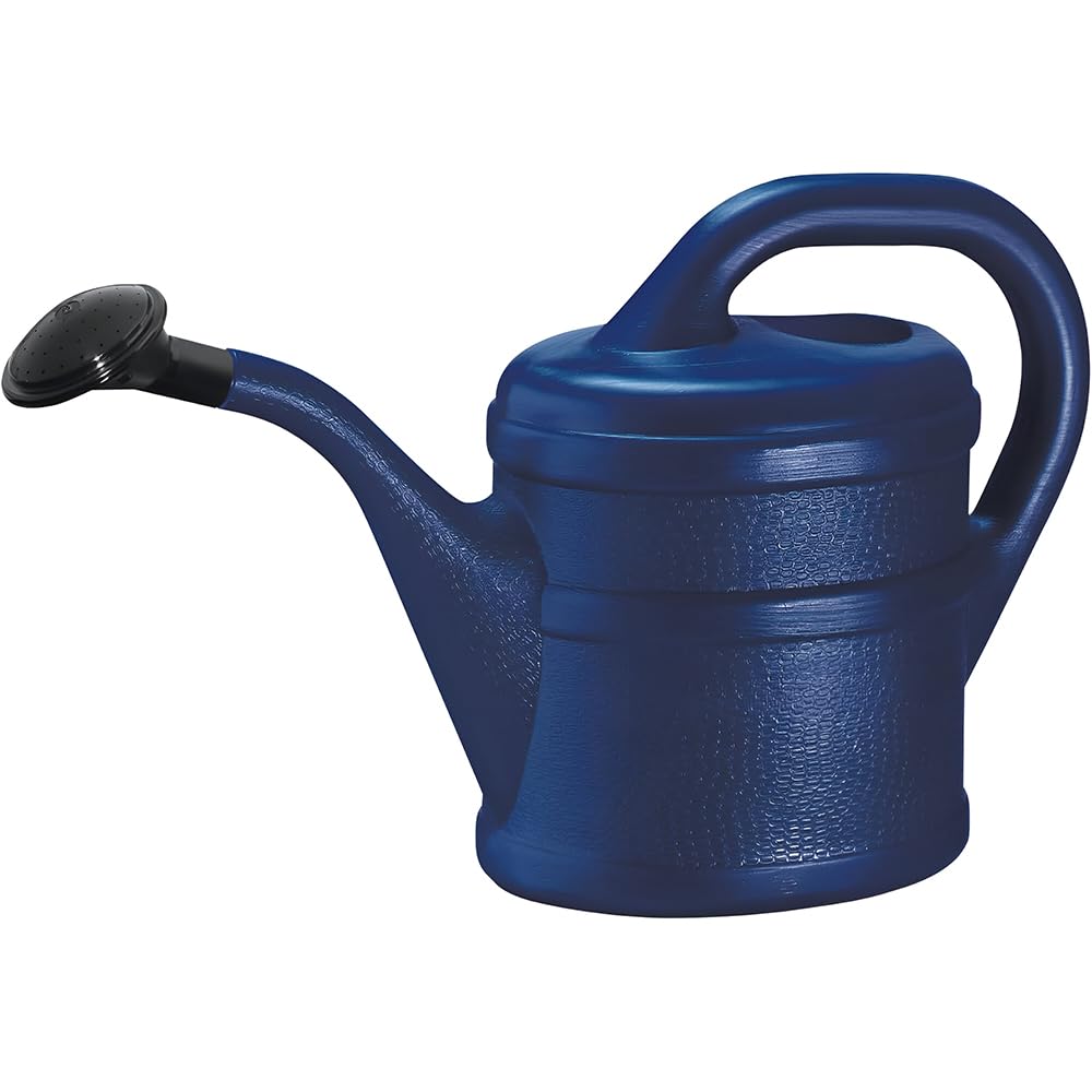 1L Blue Plastic Watering Can With Sprinkler Rose for Indoor Outdoor Garden, Plants, Flowers, Bonsai