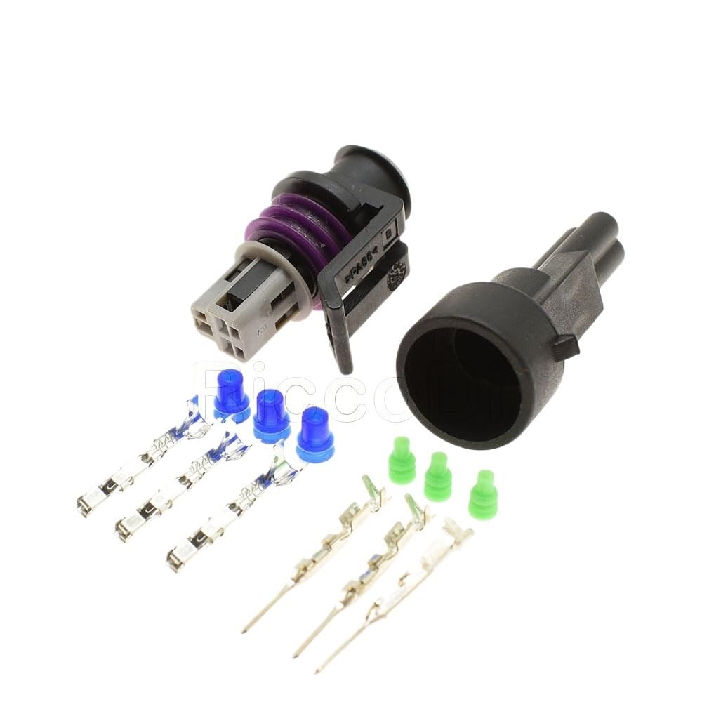 Hengliang Store, 1-20 set di connettori a 3 pin D-E/P-H LS TPS MAP GT150 femmina maschio auto connettore acceleratore p/ansa 15397275 15397149 (set maschio femmina, 20 set)
