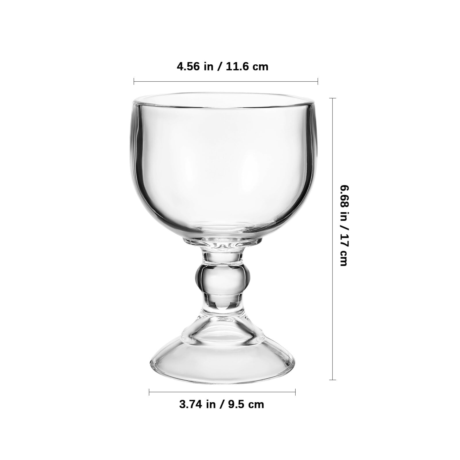 Hemoton Crystal Margarita Glasses Set of 2, 18oz Martini Cocktail Glasses, Classic Diaquiri Glasses, Margarita Cocktail Glasses for Partie (550ML)