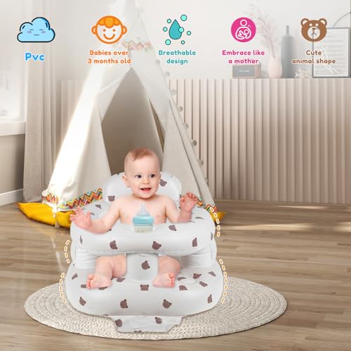Asiento inflable para bebé anticaídas y silla de suelo compacta para evitar malas posturas 7