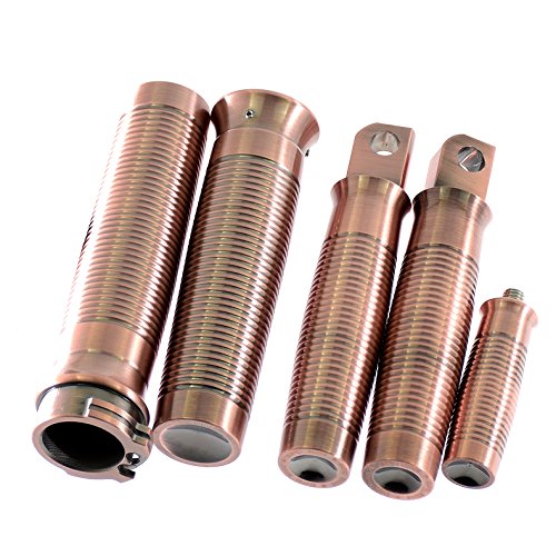 Motorcycle CNC Handlebar Grips Foot Pegs Shift Peg For Harley Sportster XL1200 883 48 Softail Dyna Touring,Bronze - Thumbnail 2