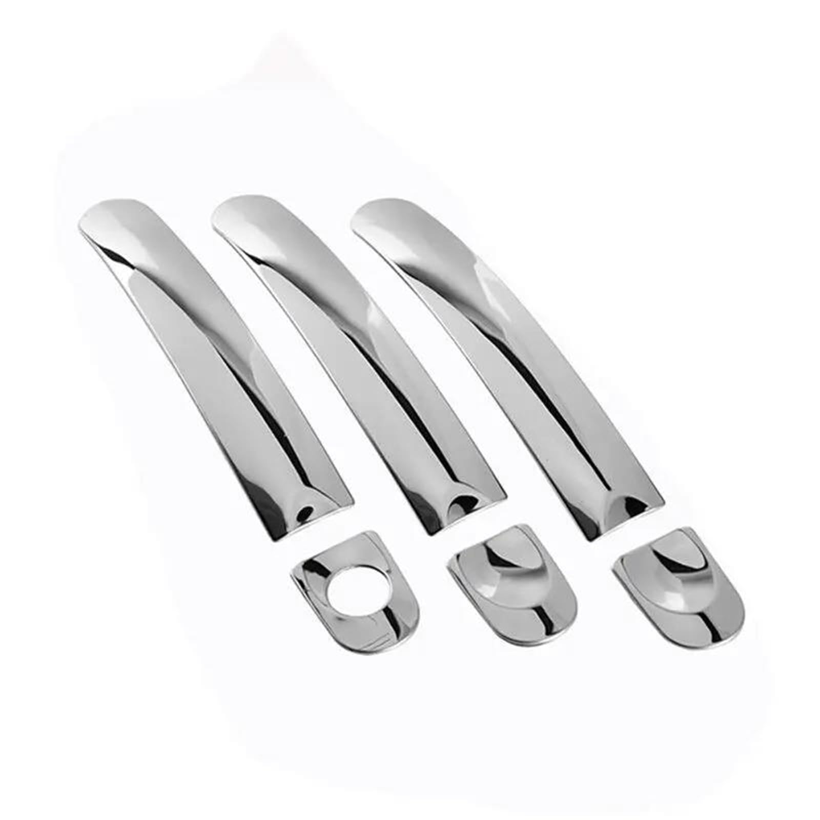 Trfbd For 3 Door 1 Keyhole Decorative Cover Stainless Steel Car Door Handle Cover Trim Overlays For Vw For Touran For Caddy For T5 T6 For Transporter 2003-2015(For 3 Door 1 Keyhole)