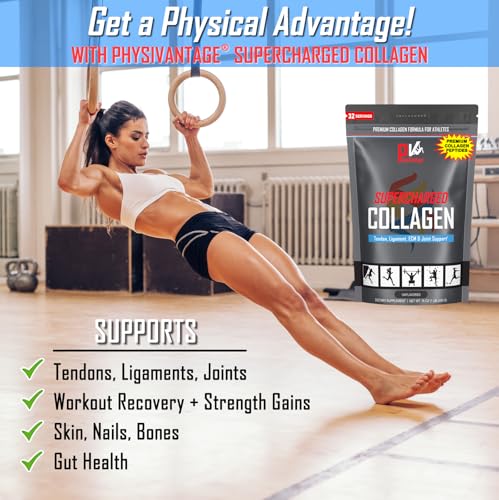 PhysiVantage Supercharged Collagen Peptides Powder - Hydrolyzed Collagen for Joint, Tendon, Ligament, & Skin Health Support - Unflavored, Keto, Paleo, 16oz | Enhanced with Vitamin C, BCAAs, Grass-Fed - Image 3