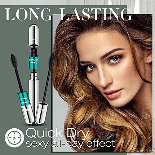 5. Bild von Mascara Wasserfest Schwarz – DRMODE Mas cara Cream Wimperntusche mit Silk Fiber, False Lash Look in one Wasserfest Langanhaltende Wimperntusche Schwarz