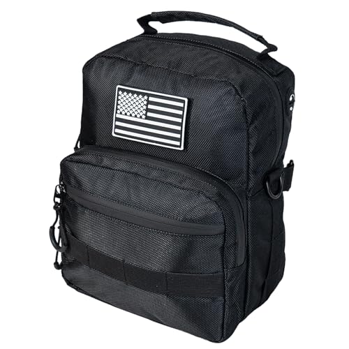 Universal Motorcycle Bag Handlebar Bag 1680D Oxford Tool Storage Accessory for Front Fork Handle Bar Sissy Bar Compatible with Harley Softail Dyna Sportsters and Most Cruiser Models
