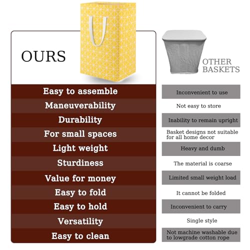 Image of Waterproof Laundry Hamper Collapsible Laundry Basket Extended Cotton Handle Laundry Bag Large Clothes Storage Toy Organization for Bathroom Bedroom Laundryroom College Dorms