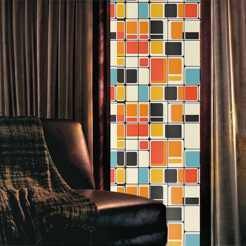 Vinilo Decorativo Geométrico Boho Amarillo Naranja 15.7x118" miniatura 2