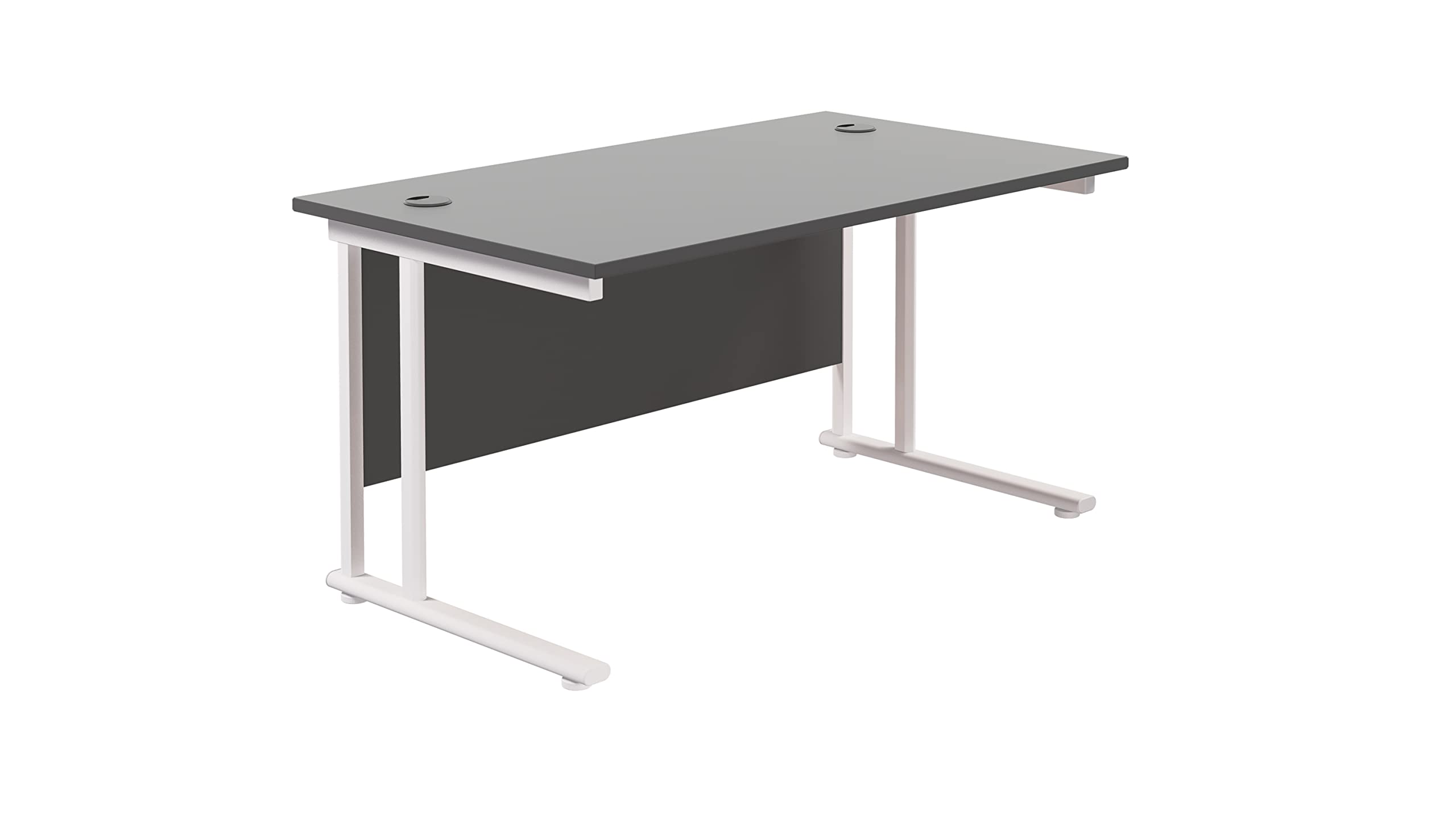 Office Hippo Heavy Duty Rectangular Cantilever Office Desk, Home Office Desk Office Table Integrated Cable Ports Pc Desk For Office Or Home 5 Yr Wty White Framewhite Top 80cm X 80cm Medium  495644954 - View #11