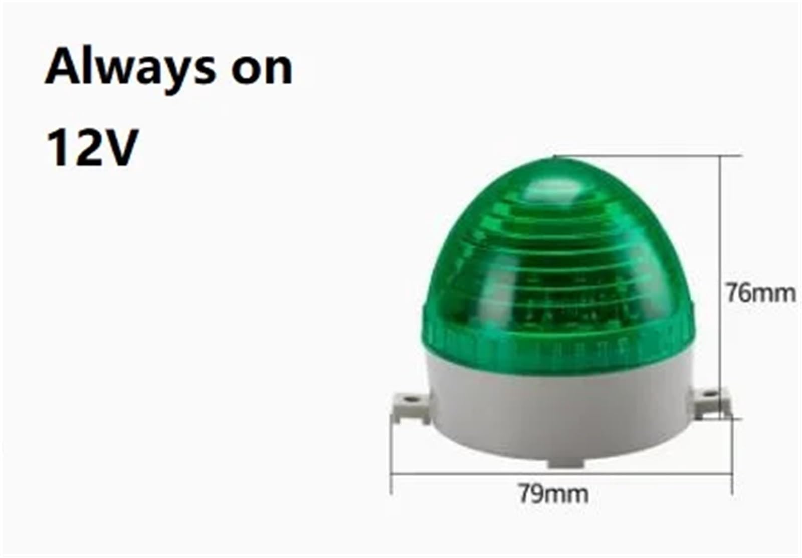 1 szt. Światła ostrzegawcze LED Alarm bezpieczeństwa zawsze włączone światło lampa ostrzegawcza LED-3072-T 12 V 24 V 220 V bez brzęczyka (zielona 12 V)