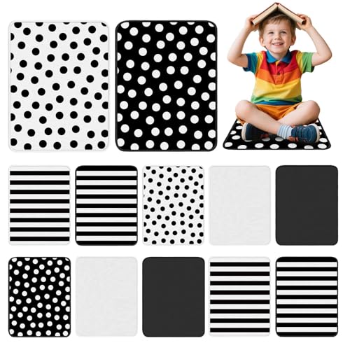 12Pcs Classroom Cushion Squares 16.5 * 12.5inch Non-Slip Carpet Squares for Classroom Classroom Sitting Floor Seats Classroom Decor Sit Spots Suitable for Classrooms Kindergarten Preschoo