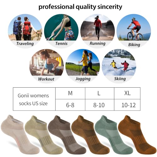 Image of ATBITER Women's Ankle Socks Cushioned Running Athletic No Show Socks-6Pairs