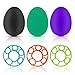 RYACO Bolas Antiestrés, Pelota Rehabilitacion Mano 3PCS para Adultos y Niños, Entrenador de Dedos, gel Alivio Bolas para Amasar, Suaves y Duras - Alivio de la Ansiedad, Entrenamiento de Resistencia