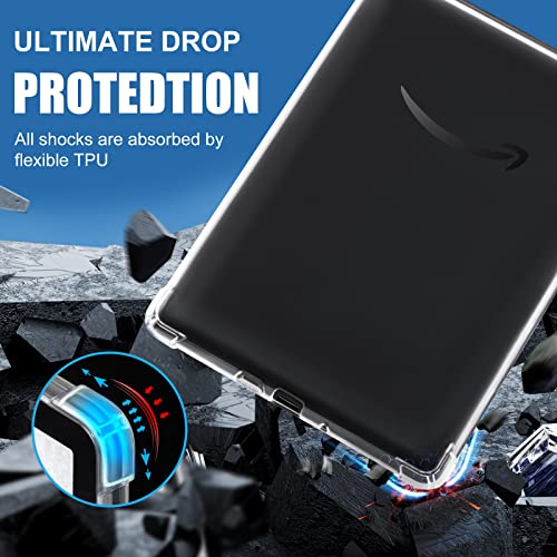 Image of CoBak Clear Case for 6 Inch Kindle 10th Generation (2019 Released) - Shockproof Ligthwheight Slim Soft TPU Back Cover, Clear