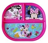 Show-Offs Reversible Character BPA Free Plate - 8 x 7 Inches (Minnie), Medium
