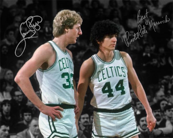 Ikonic Fotohaus Larry Bird Pete Maravich Signed Photo Autograph Print Wall Art Home Decor