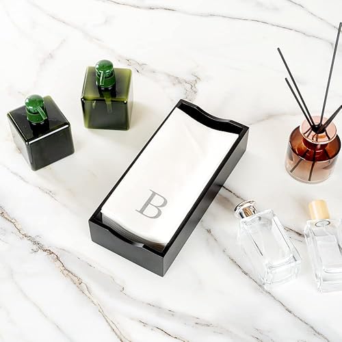 Miniatura 171 de Luxenap - Toallas de invitados de 15.8 x 7.9 pulgadas, 50 toallas de mano con letras plateadas, letra "P", fuente Sans Serif, servilletas de papel