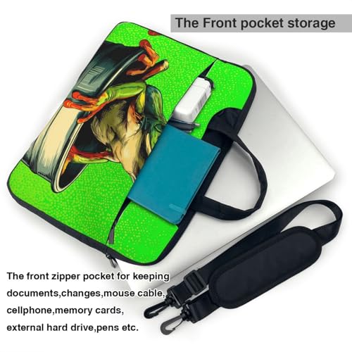Maletín para laptop impermeable 14 pulgadas con asa y correa miniatura 5