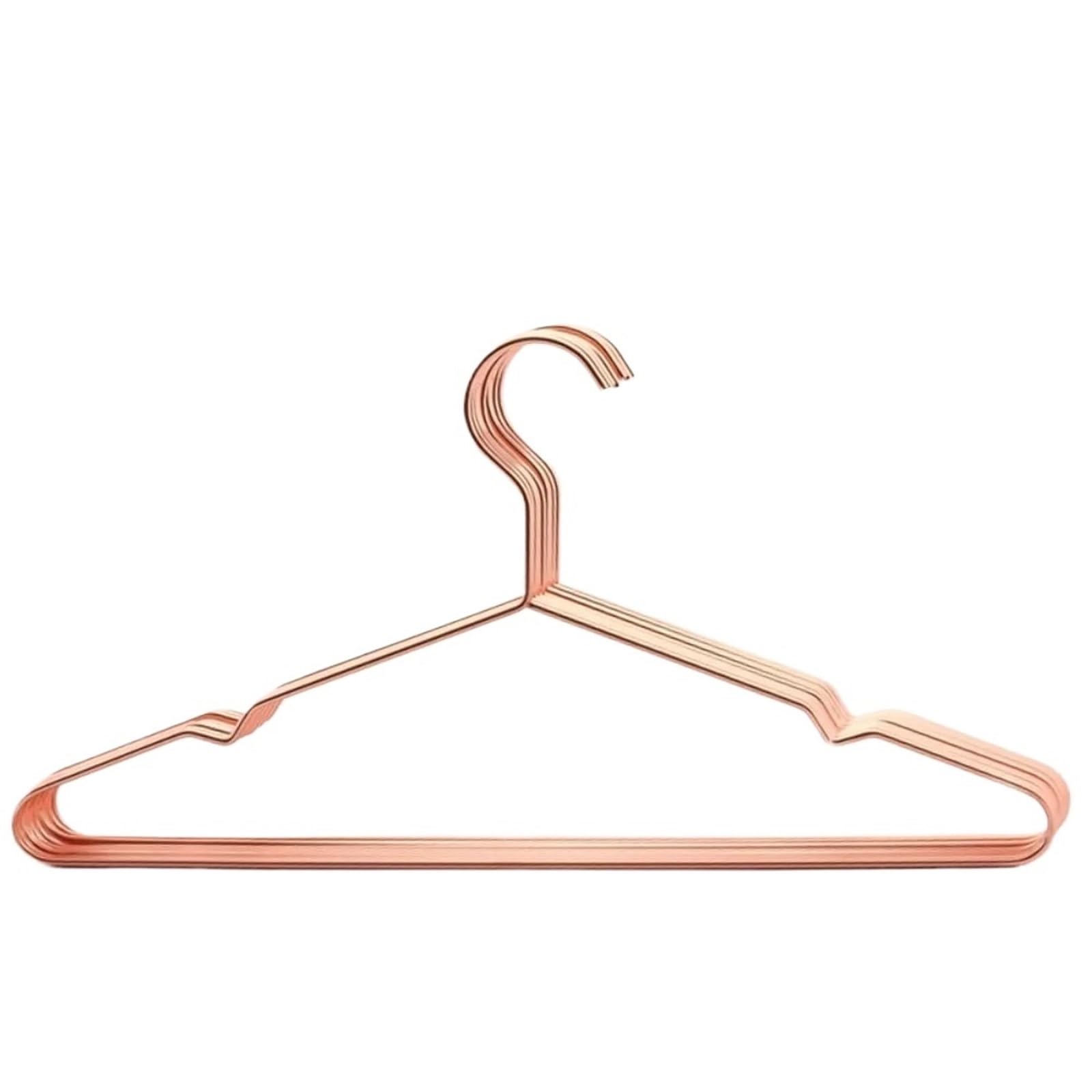 Clothes Hangers Clothes Hanger 16.5 Inch Stainless Steel Organizer Strong Metal Coat Suit Anti-skid Clothing Drying Rack(Color 01-42cm-5pcs)